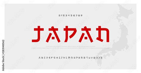 Fototapeta Japanese Modern Style Alphabet Font Typeface Typography