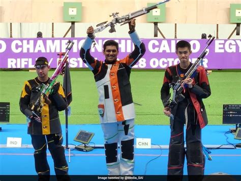 Rudrankksh Patil Becomes Second Indian Shooter To Win 10m Air Rifle Gold At World Championships