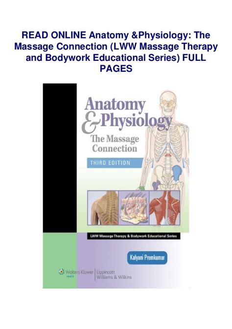 Books Anatomy And Physiology The Massage Connection Lww Massage Therapy And Bodywork