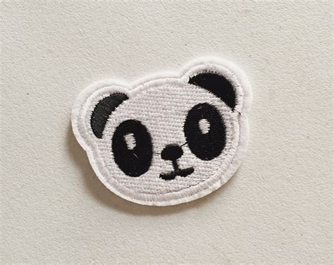 Panda Iron On Patch Cute Animal Patches Embroidered Panda Patch