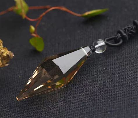 Natural Faceted Smoky Quartz Pendant Double Pointed Etsy