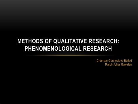 This qualitative study examines the experiences of eight elementary. Qualitative Research: Phenomenology