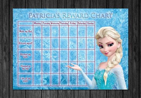 Disney Frozen Kids Rewards Chart Chart For Toilet Training Potty
