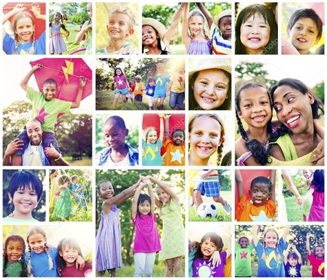 Diversity Children In Collage — Stock Photo © Rawpixel 100718360