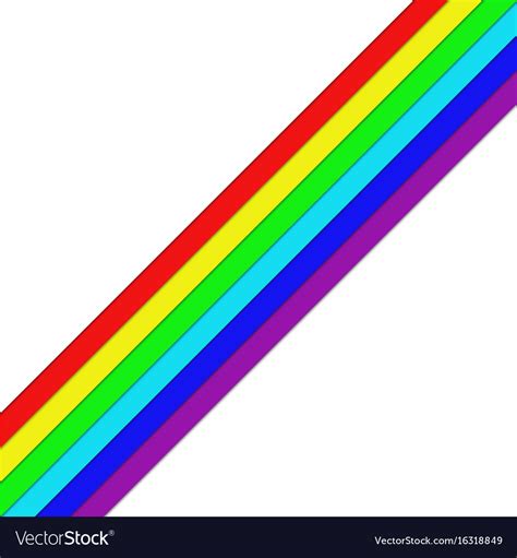 Diagonal Rainbow Colored Stripes Graphic Element