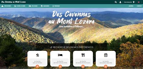 Nouveau Site Internet Pour Loffice Du Tourisme Des Cevennes Au Mont Lozère