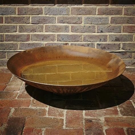 60cm Corten Steel Water Bowl Featuregarden Featuredishrust Finish