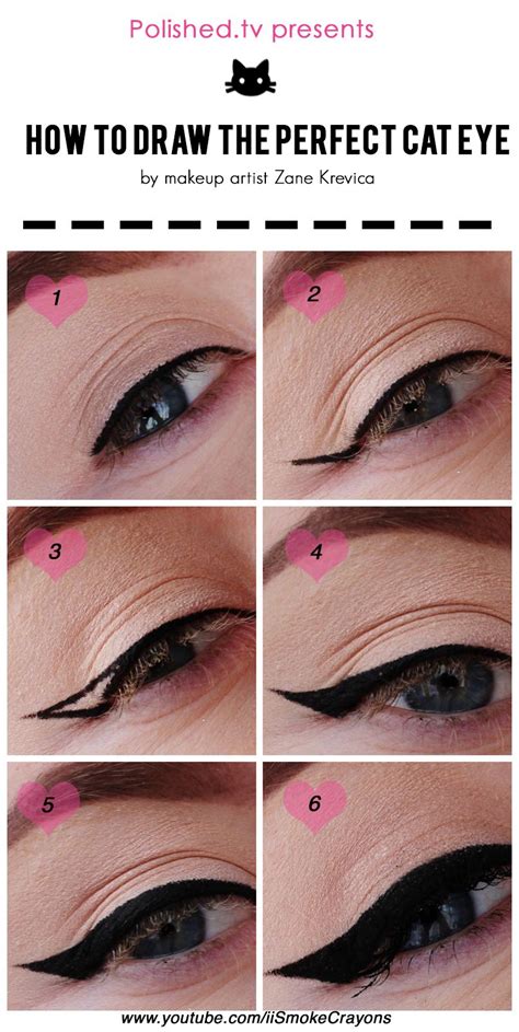 How To Draw The Perfect Cat Eye Trucos De Delineador De Ojos