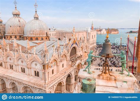 St Mark`s Basilica Above The San Marco Square Stock Image Image Of Attraction Historic