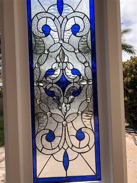 Simply Stunning The “victorville” Stained And Beveled Glass Window In Vinyl Frame Victorian