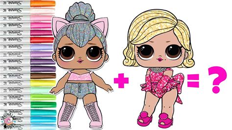 Lol Surprise Dolls Coloring Book Mash Up Glamor Queen And Kitty Queen