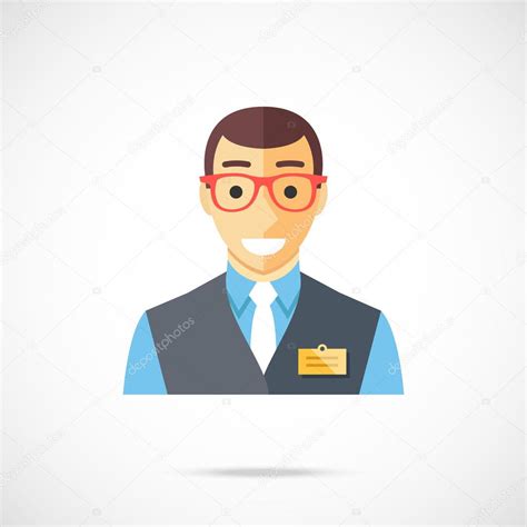 Sales Assistant Icon Clerk Cashier Store Worker Bank Employee