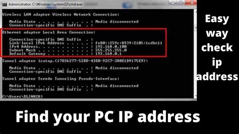 How To Know Pc Ip Address Windows 10 How To Find Ip Address Youtube