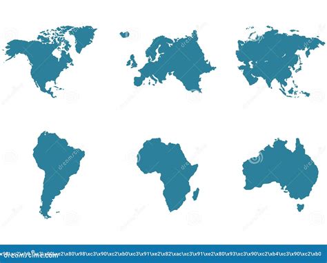 World Map Divided By Continents Map