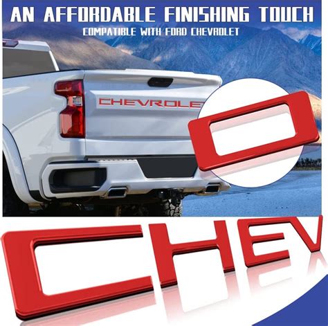 Tailgate Insert Letter For Chevrolet Silverado 1500 Emblem Rear 2019
