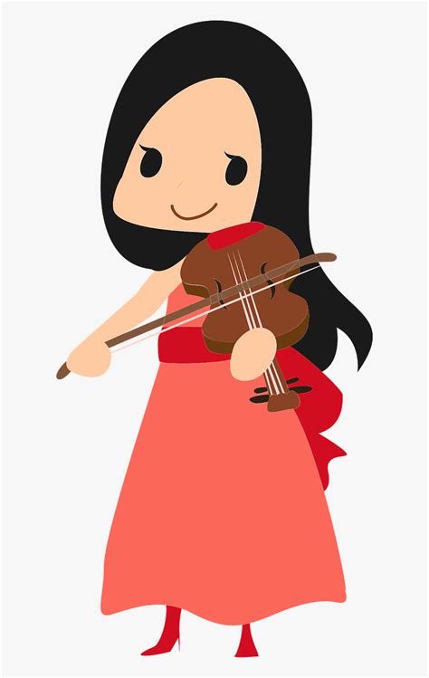 Girl Playing Violin Cartoon Png Transparent Png Kindpng