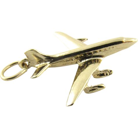 Vintage 14 Karat Yellow Gold Airplane Charm From Ctgoldcustomers On