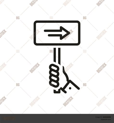 Black Line Icon Sign Vector And Photo Free Trial Bigstock
