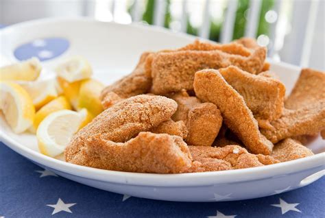 Learn how to get those shallow water blue catfish in the spring. Cornmeal-Coated Fried Catfish - Cooking Contest Central