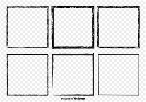 Black Grunge Distressed Border Frames Vector Set 153881 Vector Art At