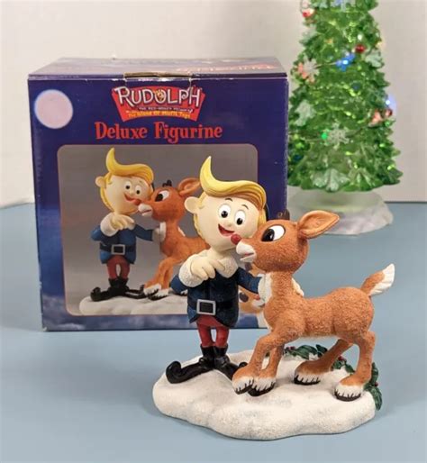 Rudolph Red Nosed Reindeer And Hermey The Elf Enesco Deluxe Figurine With Box 3999 Picclick