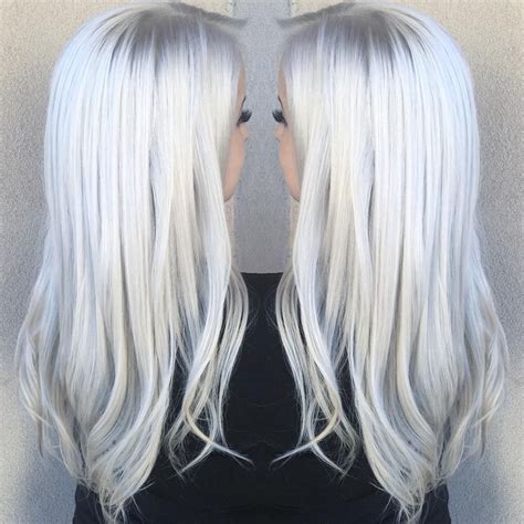 Icy White Silver Curly Hair Fashion Style