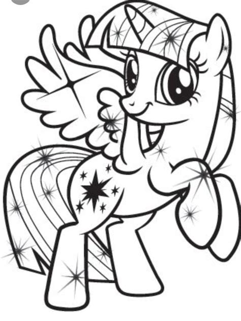 She is a female unicorn pony who transforms into an alicorn and becomes a princess in magical mystery cure. Twilight Sparkle coloring page | マイリトルポニー, ポニー, ユニコーン
