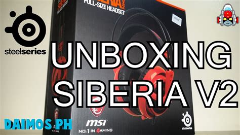 steelseries siberia v2 full size headset msi edition unboxing and quick review youtube
