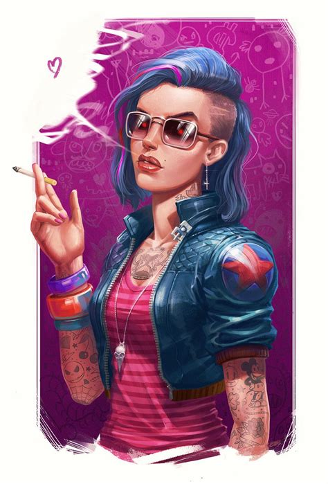 Punk Girl Andrey Kazakov Character Art Punk Character Design Cyberpunk Girl