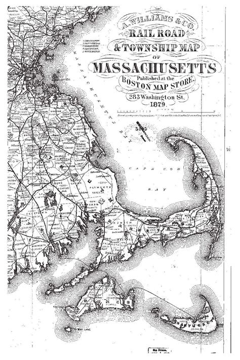 Historic Map Of Massachusetts Local History Map Nautical Theme