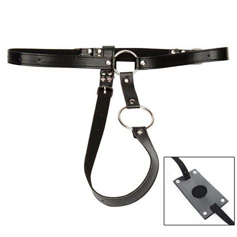 Wearable Anal Butt Plug Strap On Harness Cock Ring Chastity Belt For
