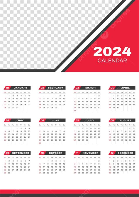 Template Desain Kalender 2024 Vol 10 Vektor Templat Untuk Unduh Gratis