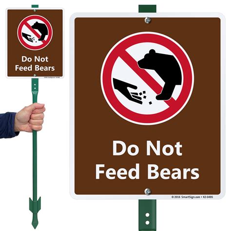 Caution Bears Signs For Campgrounds And Hiking Trails