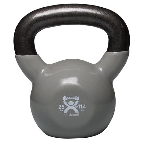 Cando Kettle Bell 25 Lb Silver 1015417 W67023 Cando 10 3196