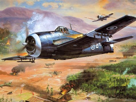 48 Ww2 Aviation Art Wallpaper Wallpapersafari