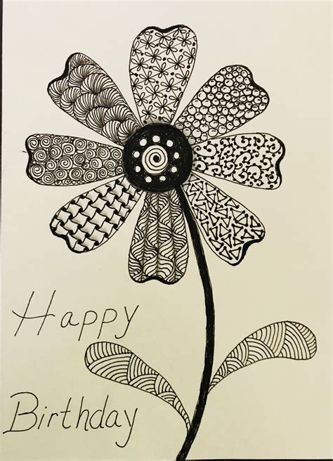 Maybe you would like to learn more about one of these? Birthday card | Mandala drawing, Flower drawing, Doodle art journal ideas