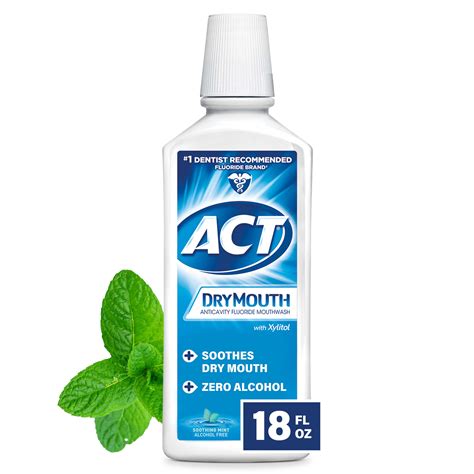 Act Dry Mouth Anticavity Fluoride Mouthwash With Xylitol Soothing Mint