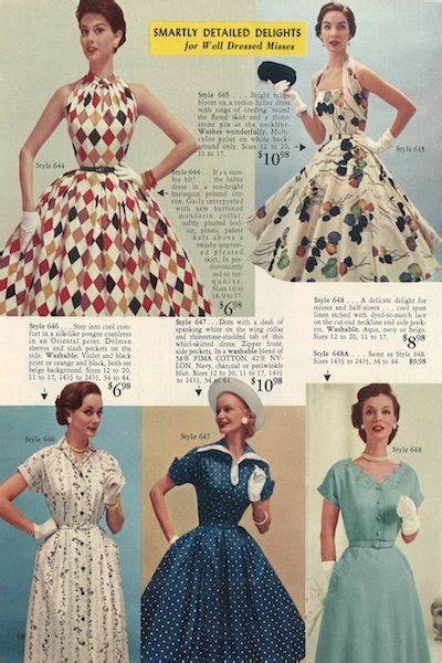 1950s Fashion Dresses Retro Fashion Vintage Dresses Vintage Outfits Vintage Fashion Womens