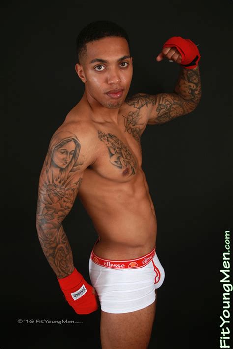 Straight Young Naked Boxer Ricardo Brook Strips Down To