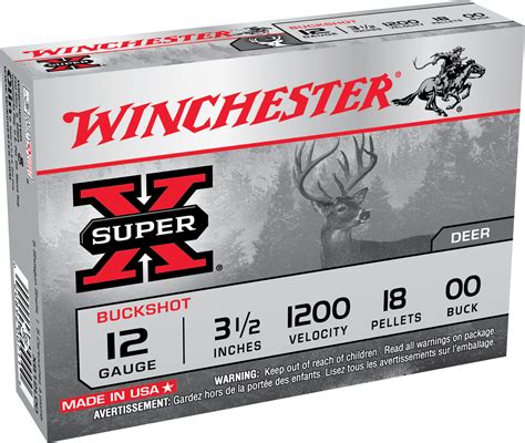 winchester ammo xb12300vp super x 12 gauge 3″ 15 pellets 1210 fps 00 buck shot 15rd box value