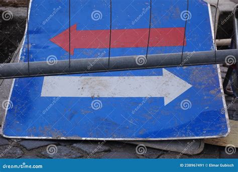 Direction Arrow Points In One Way Stock Image Image Of Texture