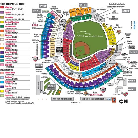 12 Great American Ballpark Seating Map Maps Database Source