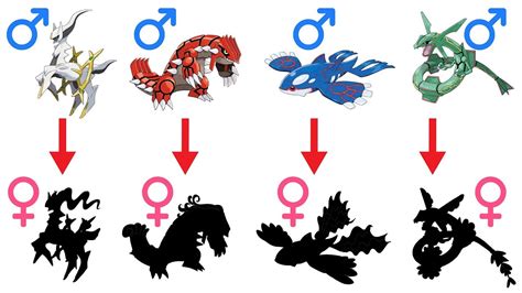 Arceus Groudon Kyogre Rayquaza Legendary Pokemon Gender Difference