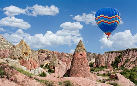 Image Turkey Aerostat Cappadocia Goreme National Park Crag 3840x2400