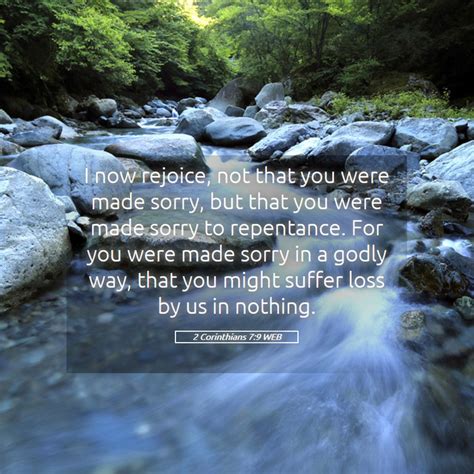 2 Corinthians 79 Web I Now Rejoice Not That You Were Made Sorry But