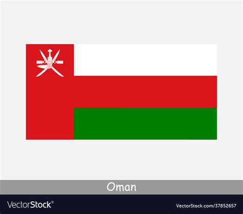 Oman Omani National Country Flag Banner Icon Vector Image