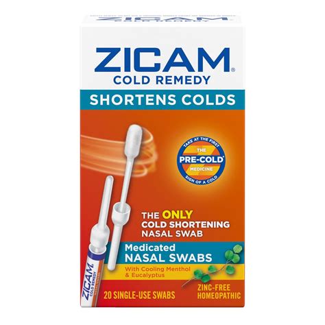 Zicam® Cold Remedy Nasal Swabs Press Coverage Ready Product Press Hook