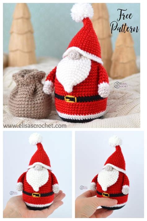 8 Amigurumi Santa Free Crochet Pattern Christmas Crochet Patterns