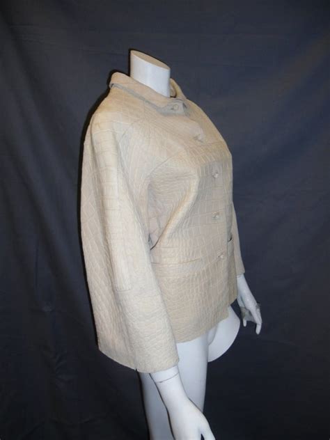 chado ralph rucci couture white alligator jacket at 1stdibs