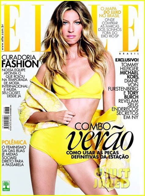 Gisele Bundchen Looks So Sexy In A Yellow Bikini For Elle Brasil Photo 3230111 Bikini
